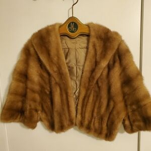 Vintage Fur Shawl Coat